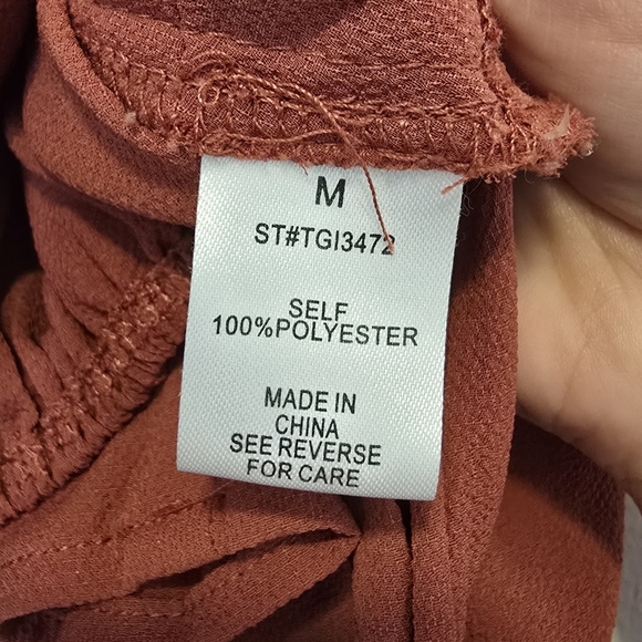 Better Be - Burgundy Crop Top Back Ties - Picture 11 of 12